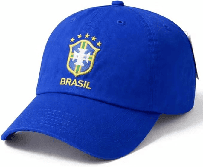 Boné Masculino Feminino Brasil Azul Royal com Bordado