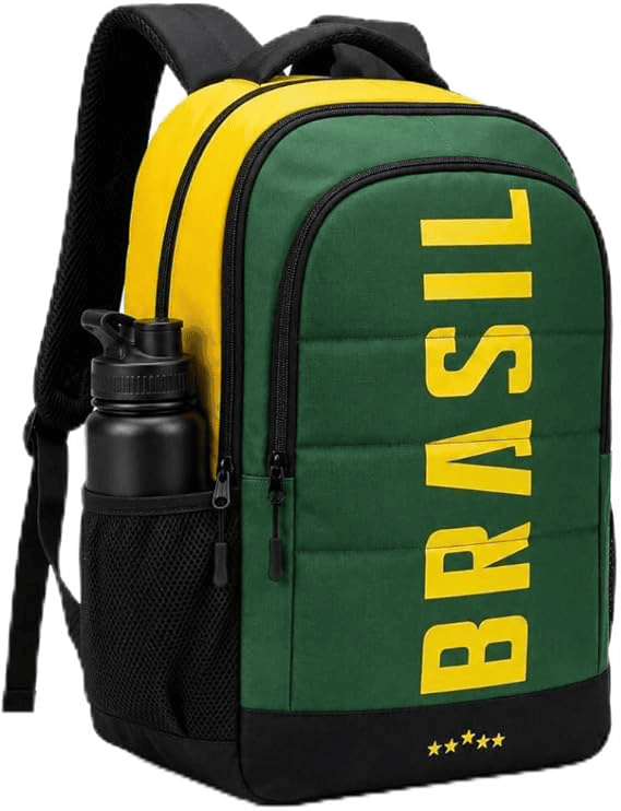 Mochila Brasil Copa 2026 Verde Amarela Grande